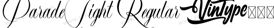 ParadeTight Regular字体转换